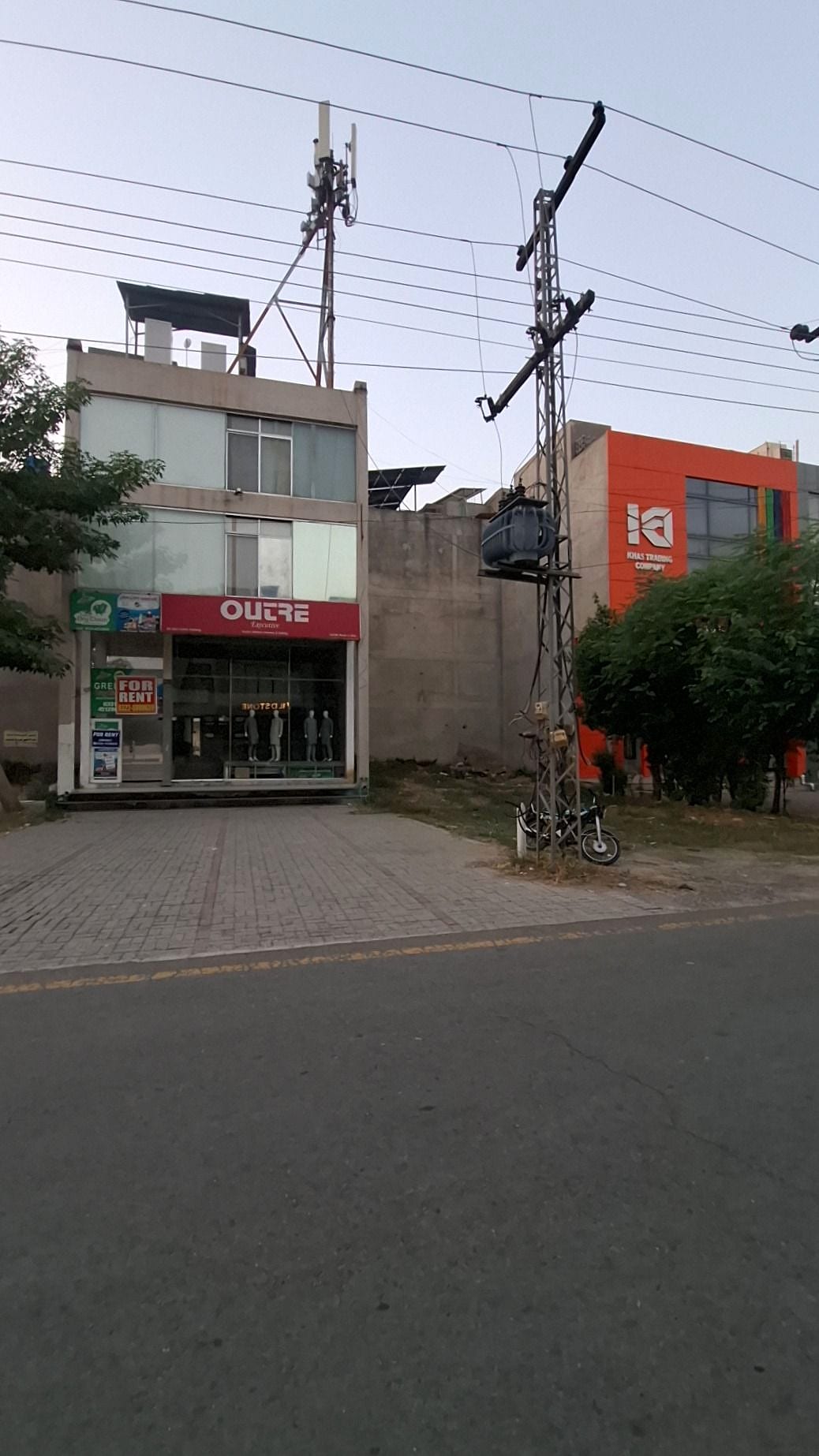 Pole in front — Plot 122, Block CCA, DHA Phase 4