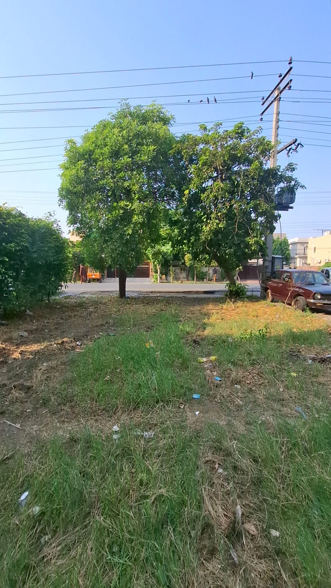 What faces the plot — Plot 9, Block CCA, DHA Phase 4